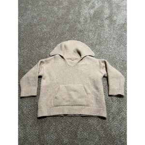 Anthropologie Pilcro Knit Pouch Collared Sweater Womens Medium Pink Wool